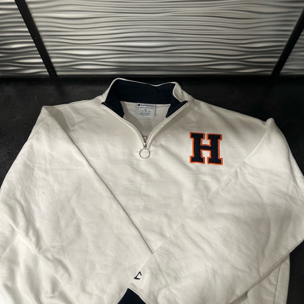 Hope College Champion White Quarter-Zip Pullover XL